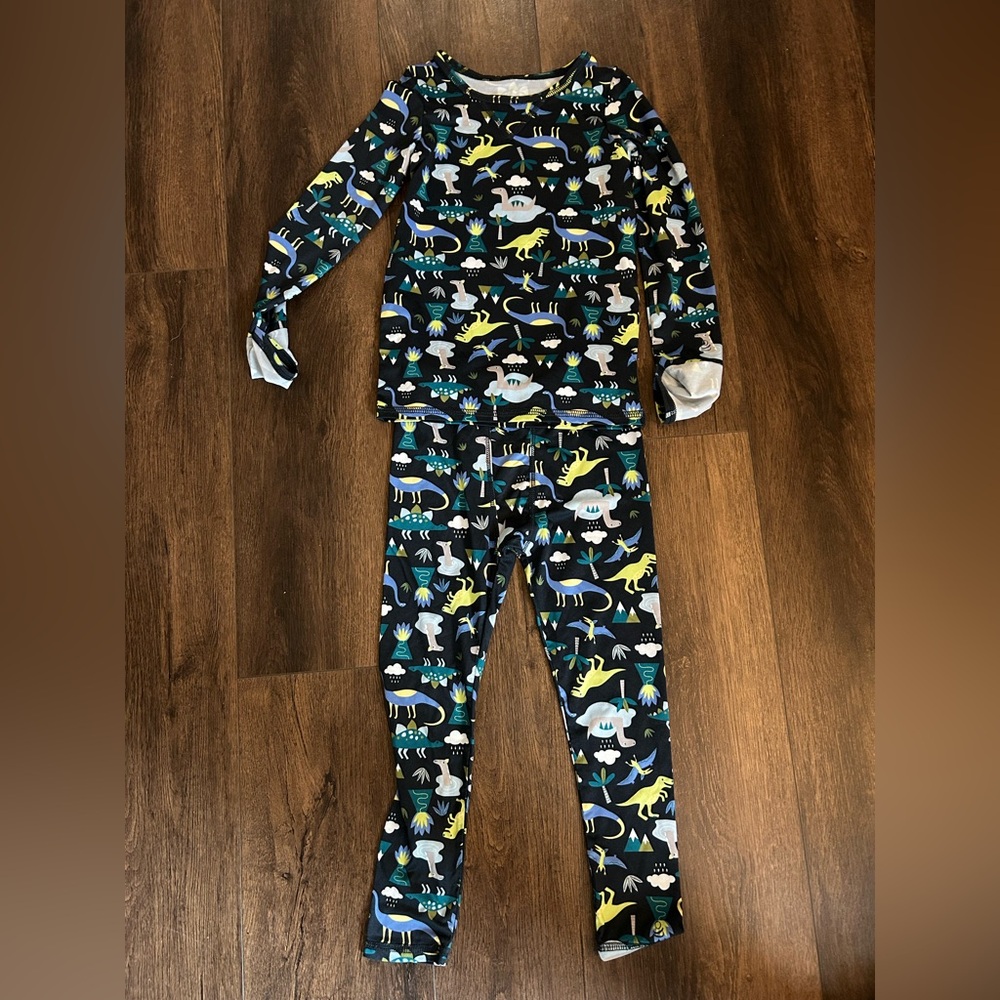 Cuddl Duds Dinosaur Print base layer set